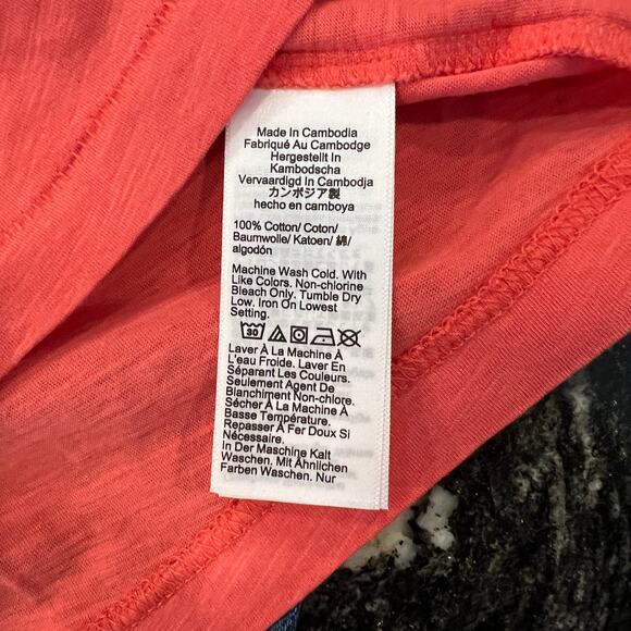 NWT J. Crew Rose Blossom Pink/Orange Vintage Cotton Crewneck Tee -SIZE XL - Picture 8 of 8